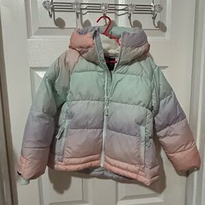 Girls' Short Puffer Jacket - All in Motion Pink
